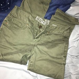 Forest Green Crop Capris
